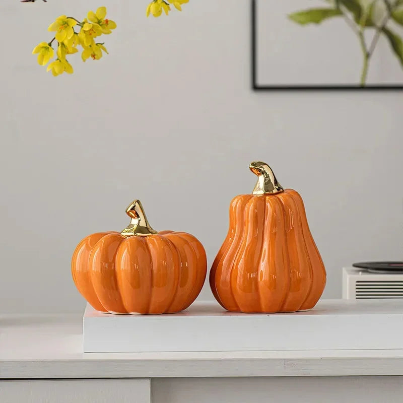 Autumn Atelier Porcelain Pumpkin Sculpture