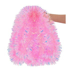 Kitschmas Pink Metallic Tinsel Garland 10 m displayed on Christmas tree – Maison Mistletoe decor