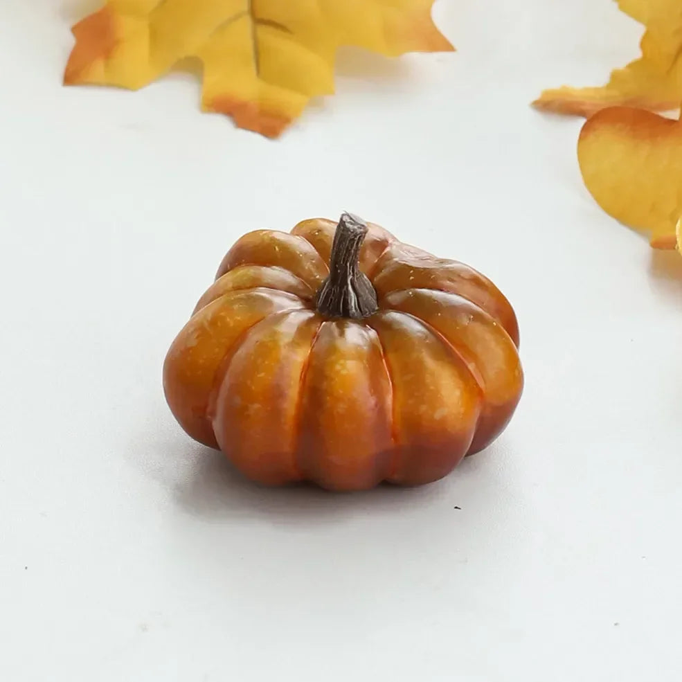 Golden brown pumpkin décor piece – rustic harvest styling