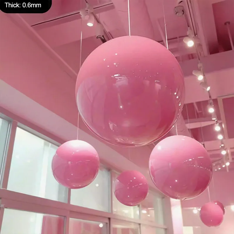 Oversized pink Christmas baubles