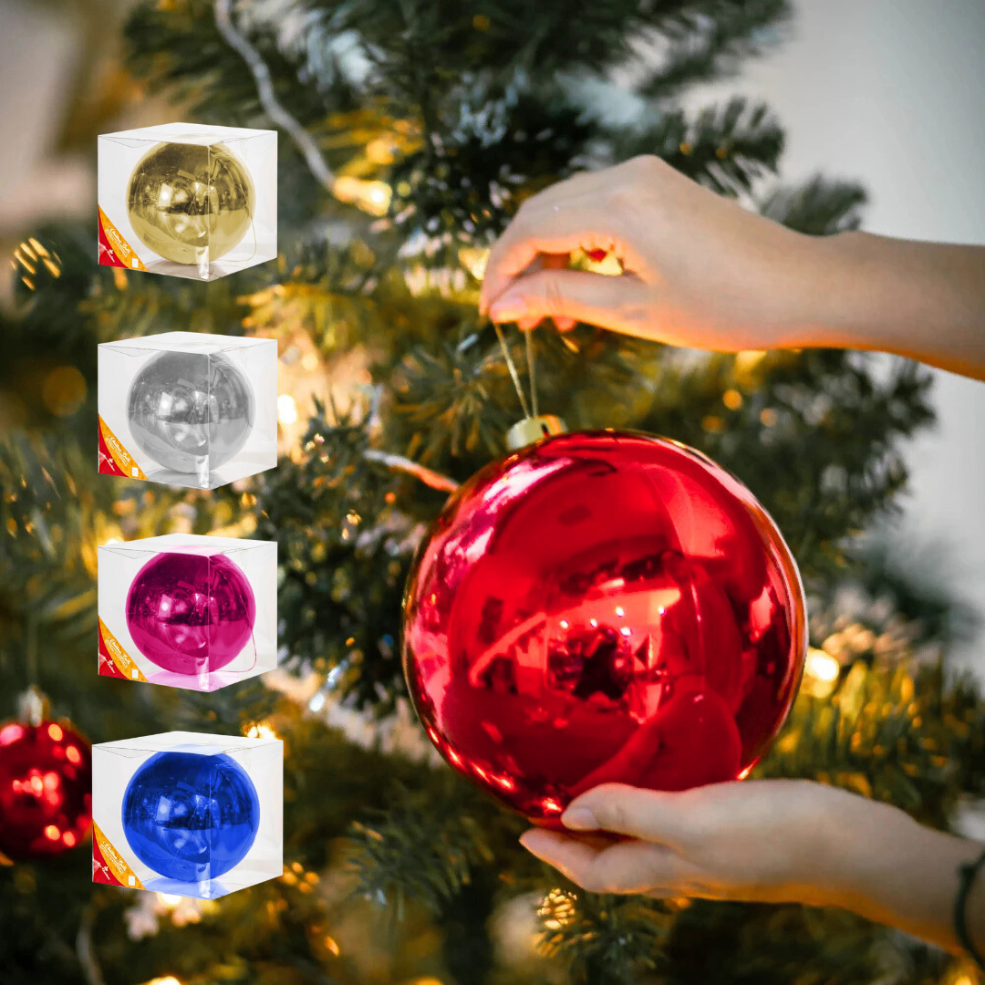 Oversized Gloss Bauble Ornaments (set of 3)