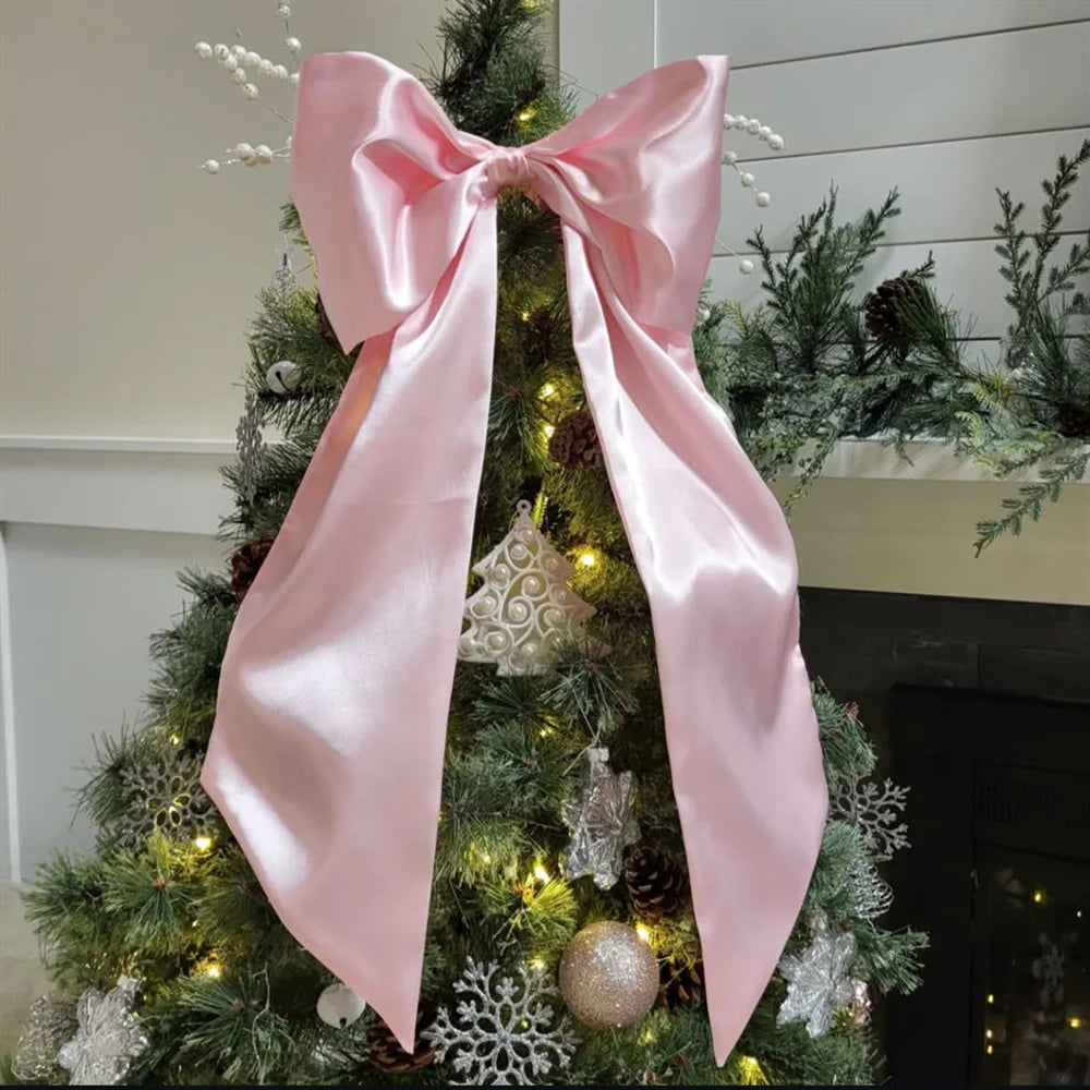 Oversized Satin Bow Tree Topper (120cm)