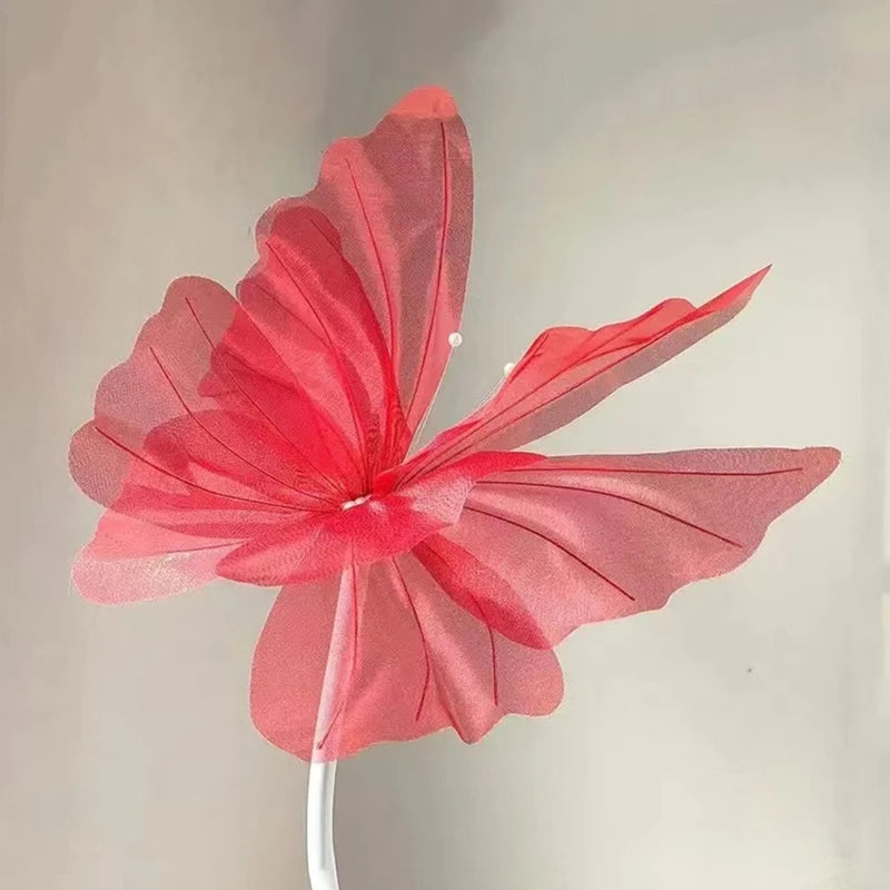 Oversized Iridescent Butterfly Decoration