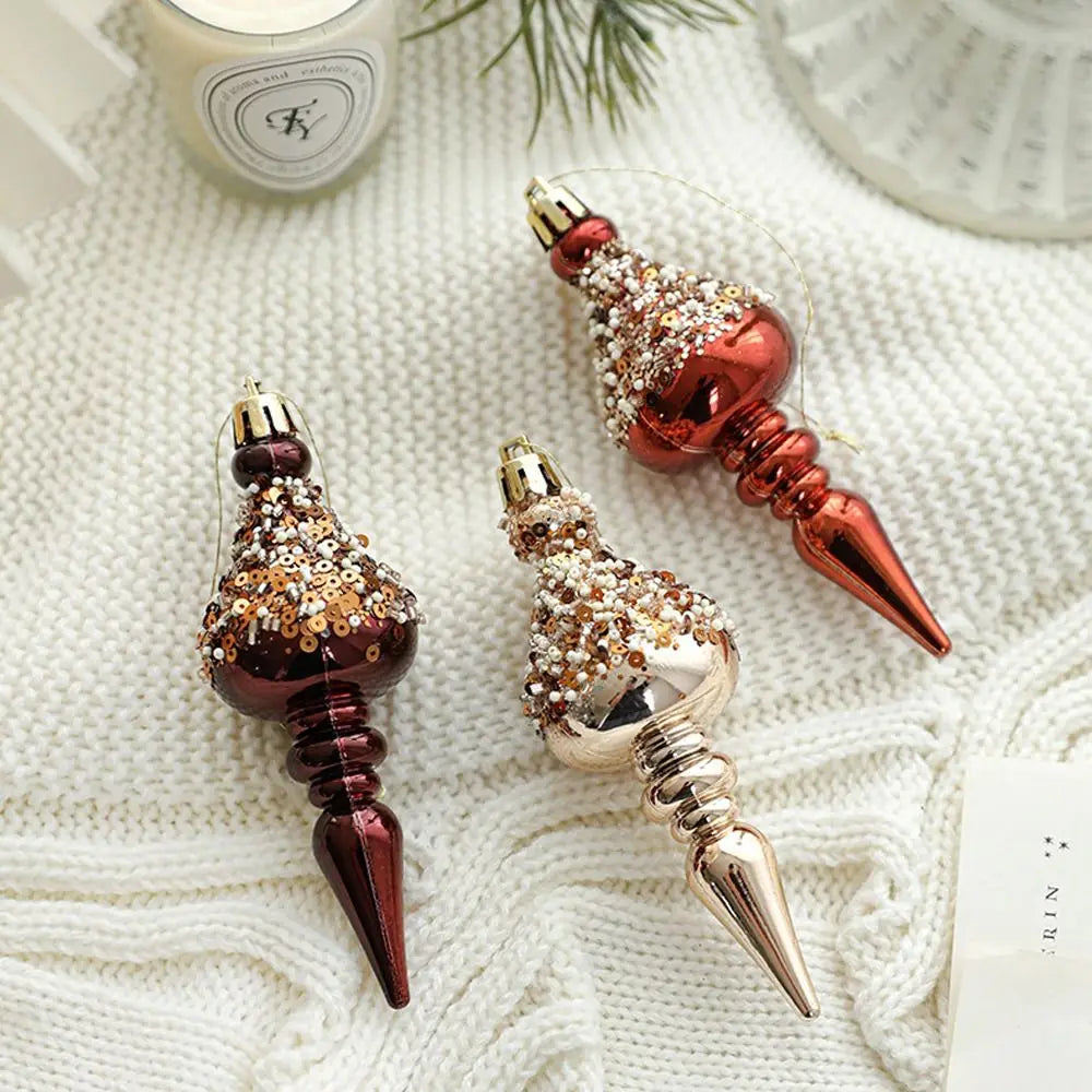 Chocolate & Champagne Jewelled Ornaments (sets of 2 and 3)