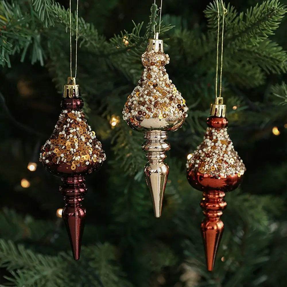 Chocolate & Champagne Jewelled Ornaments (sets of 2 and 3)