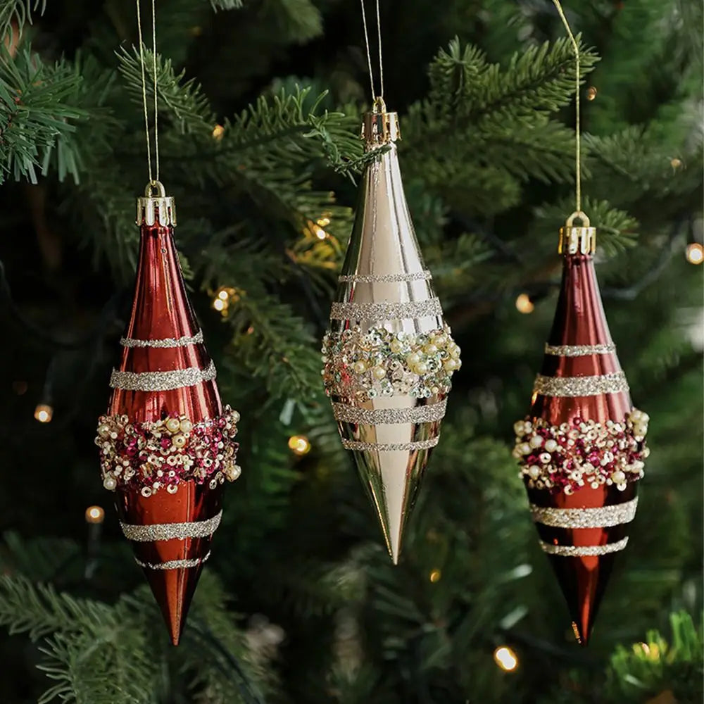 Chocolate & Champagne Jewelled Ornaments (sets of 2 and 3)