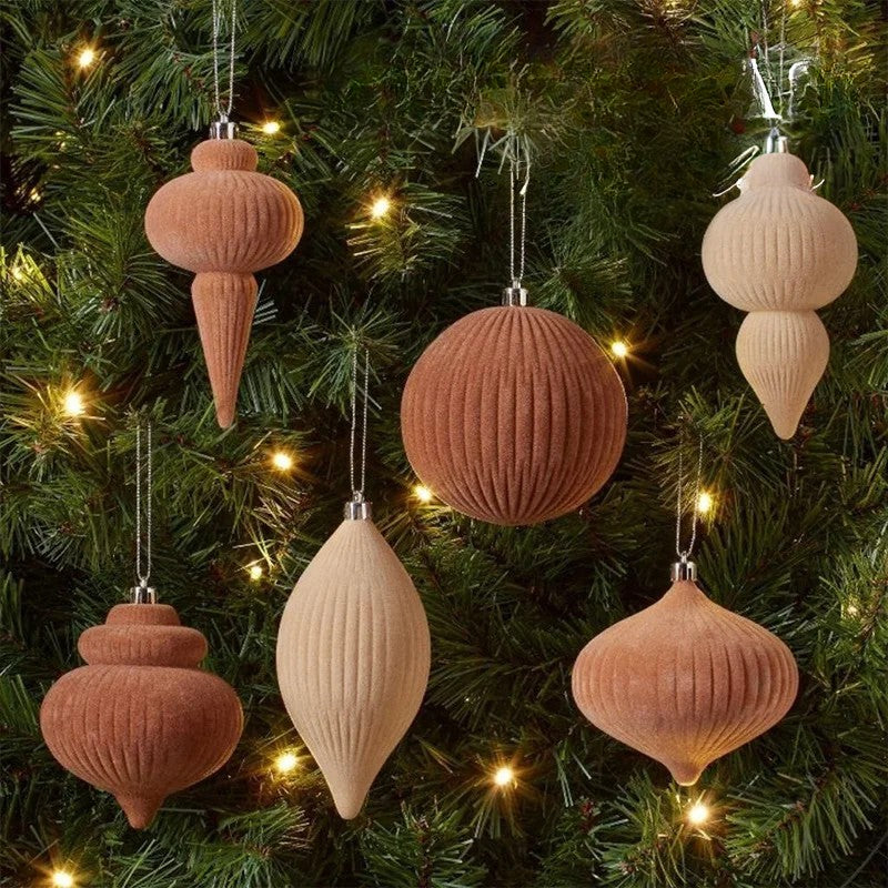Velvet Noël Christmas Baubles (set of 6)